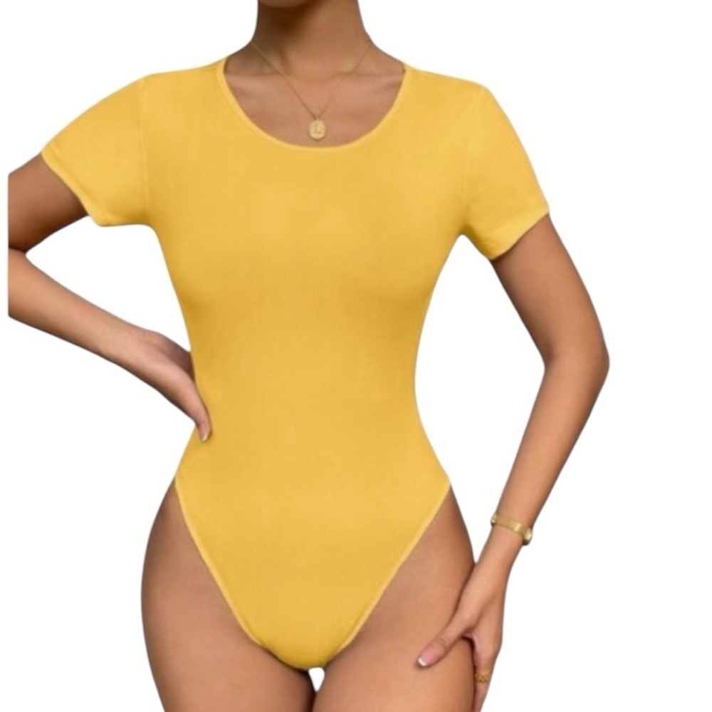 ❤️ 🆕 SHEIN Vibrant Yellow Bodysuit Size XL